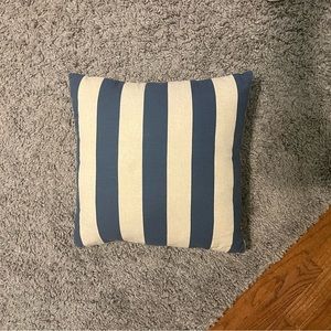 Blue and canvas stripped canvas pilllow